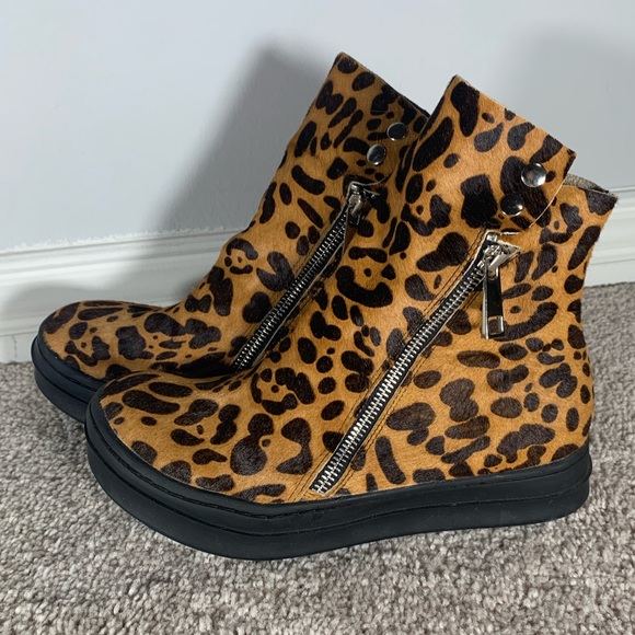 Jeffrey Campbell Ibiza Leopard Booties/Sneakers, NWOT - Picture 1 of 4